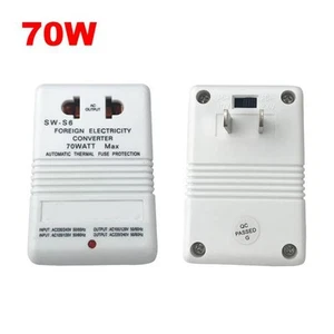 Convertisseur de tension pratique 110V120V à 220V240V 70W transformateur de voy - Imagen 1 de 12