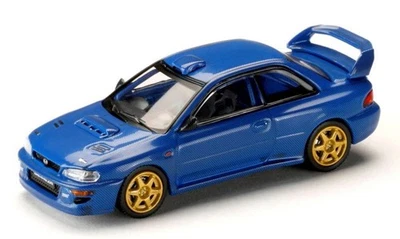 SUBARU Impreza (22B) STI Version (GC8)  - Carbon blue - Hobby Japan 1:64 - Immagine 1 di 4