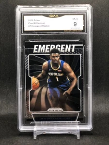 ZION WILLIAMSON PELICANS 2019 PRIZM EMERGENT ROOKIE RC #7 GMA Mint 9 #321105737 - Picture 1 of 2