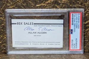 Tarjeta de visita firmada por Allan Alcorn autógrafo Atari #3 creada por el empleado PONG PSA - Imagen 1 de 2