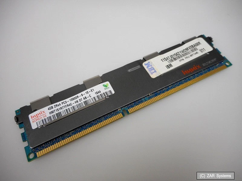 4GB IBM 49Y1445 DDR3 Arbeitsspeicher PC3-10600R ECC/Registered 1333MHz 100% OK - Bild 1 von 1