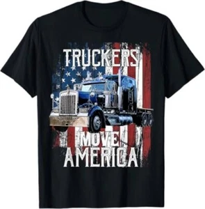 Trucker American Flag Truck Driver Shirt Truck Driver Gift T-Shirt - Picture 1 of 1