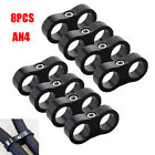 8X Hose Separator Clamp Fitting Connector 4An 11Mm For Braid Oil Fuel Hose Line