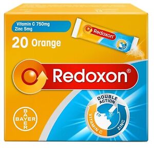 Redoxon Vitamin C 750mg Zinc 5- 20 Orange sachets powder food supplement
