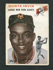 1954 Topps #3 Monte Irvin New York Giants Baseball Card