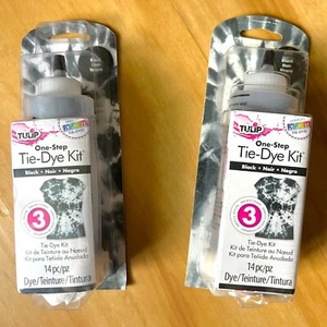 TWO Tulip One-Step Tie-Dye Kit 21764 Tie Dye, Black New In Box, 2 Pieces - Picture 1 of 2