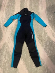 Hevto Women Wetsuit M Black Colorblock Guardian 1 Neoprene Long Sleeve Zip Up - Picture 1 of 7