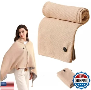 NEW Portable Heated Blanket Shawl Portable Heated Shawl Wraps for Women & Men US - Picture 1 of 11