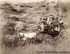 Tourists on Stagecoach at Hot Springs, South Dakota -1889- Historic Photo Print