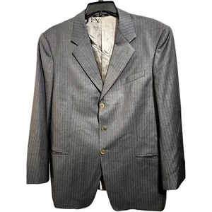 GIORGIO ARMANI Collezioni ITALY Gray Stripes Blazer Jacket Sport Coat 44 R - Picture 1 of 20