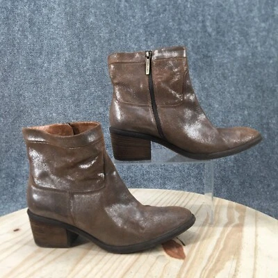 Donald J Pliner Botas Occidentales Mujer 8 M Alta Costura Darua Cuero Marrón Metálico Foto 1 de 4