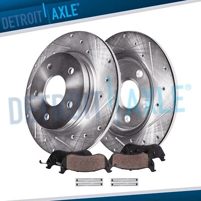 REAR DRILLED Rotor and Ceramic Brake Pad for 2006-2010 Commander Grand Cherokee - Image 1 of 4