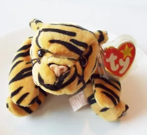 TY BEANIE BABIES BABY STRIPES TIGER 95 RETIRED PE 5TH GEN HANGTAG 6 GEN TUSHTAG - Picture 1 of 8