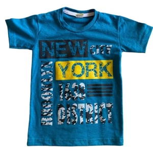 Juniors Rols NWOT Blue New York City Brooklyn District 1638 Kids T shirt Size 6 - Picture 1 of 3