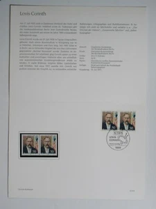 Berlin Ministerkarte Typ IV 1975 Din A 5 Mi.Nr. 509 Lovis Corinth, Maler - Bild 1 von 1