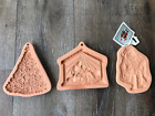 Vintage Cotton Press Clay Earthware Christmas Molds