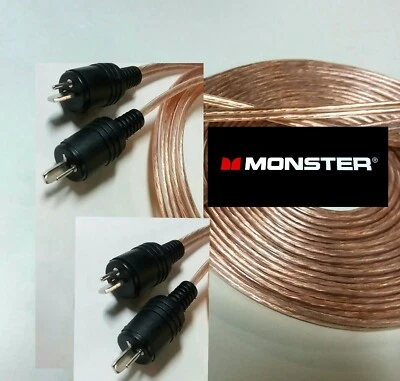 Bang& Olufsen 2 pines Din 60 pies 16 awg cables de altavoz MONSTER enchufes hechos en Alemania Foto 1 de 2