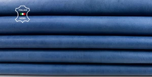 NATURAL BLUE NAKED VEGETABLE TAN Thick Goat Leather 2 skins 9+sqf 1.4mm C4307 - Picture 1 of 7