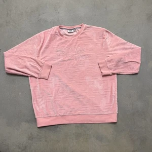 Fila Women’s Pink Crewneck Sweatshirt Soft Fleece Activewear XL Long Sleeve - Picture 1 of 8