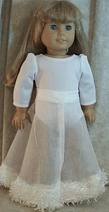Doll Clothes Made2Fit Girl 18" in Ice Skate 2pcs White Leotard Skirt - Picture 1 of 2