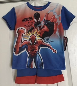 Marvel Spider-Man Graphic T-Shirt & Shorts Set Boys Size 5T, Red/Blue/ New - Picture 1 of 2