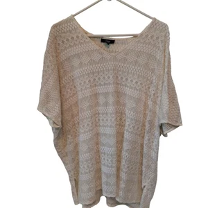 Alfini Top Elfenbein Spitze Overlay Damen Medium Coastal Feminin - Bild 1 von 7