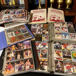 HUGE VINTAGE SPORTS CARD COLLECTION BINDERS, Basketball, Hockey, Baseball, NFL - Bild 1 von 23