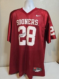 NWT Nike Signed Adrian Peterson #28 Oklahoma College Maroon Jersey No COA - Picture 1 of 10