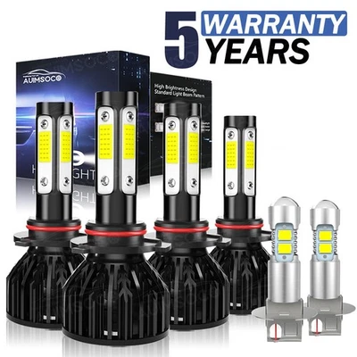 For Chevrolet S10 1994-1997 White LED Headlight Bulb KIT High Low Beam Fog Lamp - Image 1 of 4