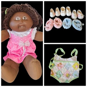 Vintage Cabbage Patch Kinder Puppe Mädchen HM5 Afroamerikaner braune Augen Schuhträger - Bild 1 von 22