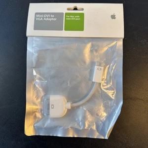 Genuine Apple Mini-DVI to VGA Adapter M9320G/A - NEW in Original Packaging OEM - Picture 1 of 8