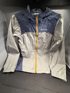 Kids Columbia Kids Spring Rain Jacket Medium 10/12 Blue Tan - Picture 1 of 2