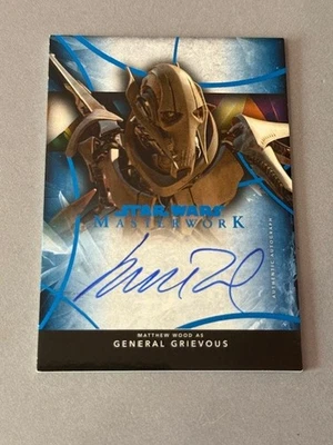 General Grievous Blue Auto /99 Star Wars 2024 Topps Masterwork Matthew Wood Sp - Image 1 of 3