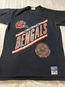 nfl cincinnati bengals vintage t shirt nutmeg medium black - Picture 1 of 18
