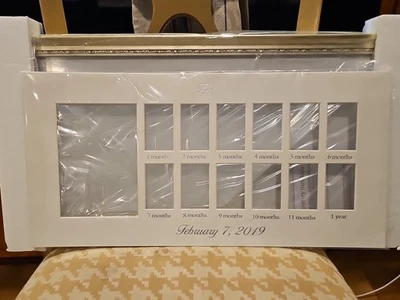 Pottery Barn Niños Hoja de Plata Primer Año Marco Bebé Nuevo En Caja Original Foto 1 de 4