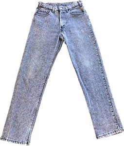 Vintage 80’s Levi’s 540 Jeans Made in USA 100% Cotton Black Acid Wash Size 32x32 - Picture 1 of 13