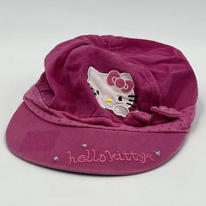 Hello Kitty Hot Pink Strap Back Baseball Cap - Embroidered Logo w/ Bow - Picture 1 of 8