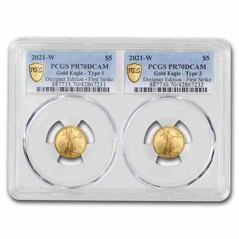 2021-W 1/10 oz Proof Gold Eagle Designer Set PR-70 PCGS (FS) - SKU#269612 Cover