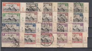 Egypt, 1933 Airmail Collection of 20 Used Single Corner with Control Numbers - Picture 1 of 1