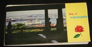 VINTAGE 1960s TOURIST MAP OF YOKOHAMA JAPAN - Picture 1 of 6
