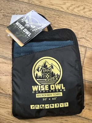 Toalla de microfibra con paño Wise Owl Outfitters para camping, senderismo, playa Foto 1 de 3