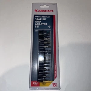 Jobsmart Tamper Resistant Star Bit And Adapter Set 13 Piece - Imagen 1 de 2