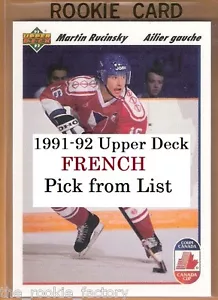 1991-92 Upper Deck FRENCH RC | #46-77 | Hockey | Lot x1 | U Pick - Bild 1 von 19