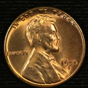 Mint Error Lincoln Wheat Cent 1955 S. BIE Variety Choice Red Lot # 9042-51-5255 - Picture 1 of 3