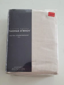 2005 Thomas O'Brien Target neutral gestreifter beige Bettrock - volle Größe - neu neu in Verpackung - Bild 1 von 4