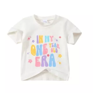 Baby Girl First Birthday Outfit 1st Birthday Shirt in My One Year Old Era Top... - Picture 1 of 7