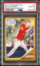 BRYCE HARPER 2011 TOPPS HERITAGE MINOR LEAGUE EDITION RC ROOKIE CARD PSA 10 RARE