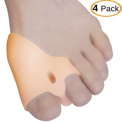 Chiroplax Bunion Corrector Relief Protector Pad Toe Separator Spacer Sleeve 4pcs