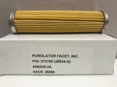NUEVO ELEMENTO FILTRO FLUIDO por PUROLATOR p/n AN6235-2A con Certs Cessna Piper Beech Foto 1 de 2