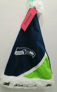  NEW Seattle Seahawks Santa Hat - Forever Collectibles Holly Leaves Christmas  - Bild 1 von 7